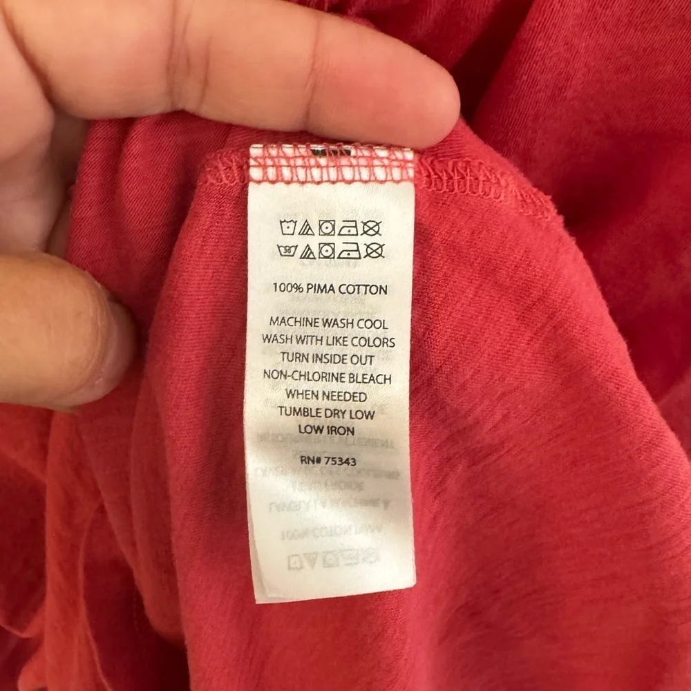 Women’s Christian Siriano 100% Pima cotton pink v-neck sleeveless shirt Medium - Picture 5 of 5